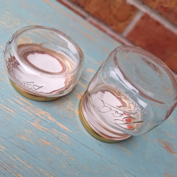 2 Ball Mason Jars Widemouth Glass Unique Size 250ml 500ML Jar w Lid Flat Short - Picture 7 of 16